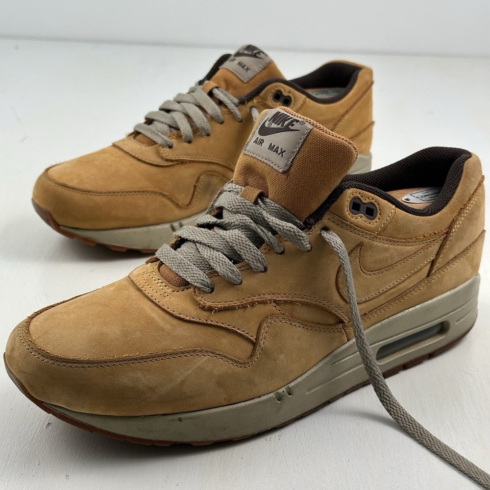 Nike Air‎ Max 1 Leather Premium Wheat Pack Shoes Men 11 Sneakers 2016 705282-700